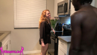 Redhead PAWG GF Gets Fucked by BBC Roughly on Kitchen Countertop Ends with Creampie
